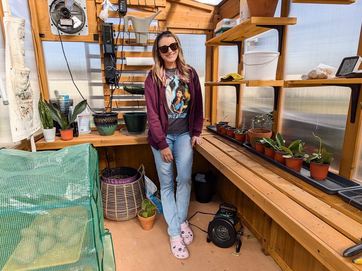 brittany goldwyn merth in a greenhouse