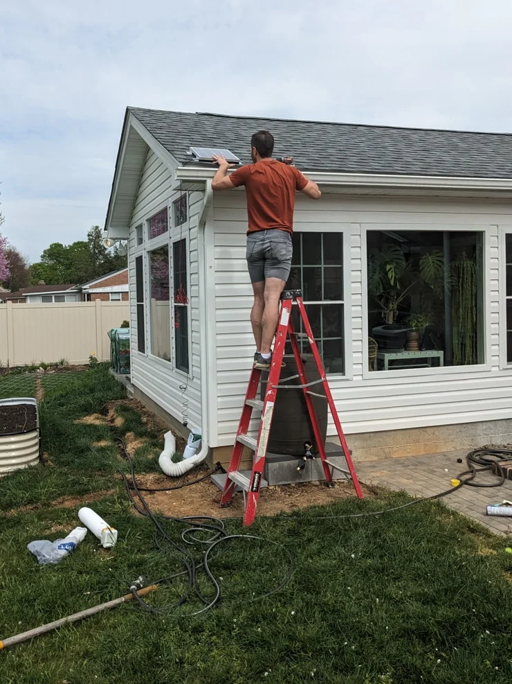 adding a solar panel to a roof