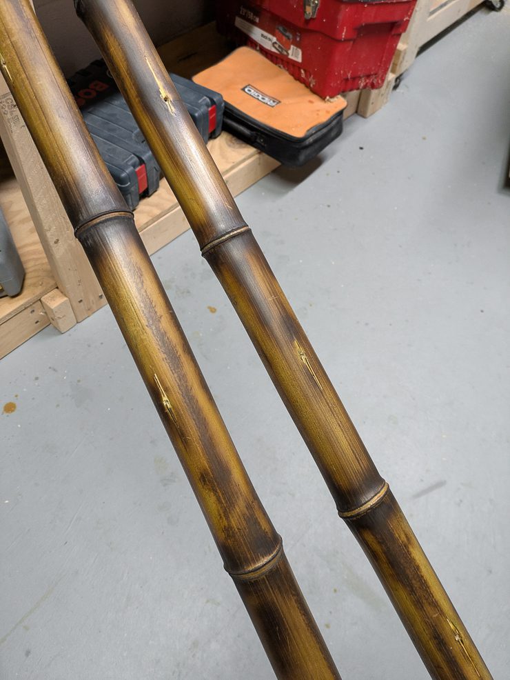 heating cured bamboo