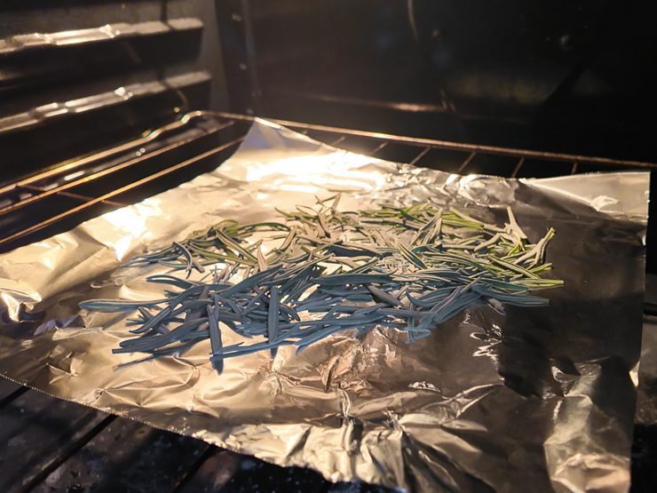 oven drying lavender
