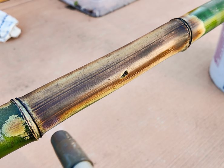 fire curing bamboo