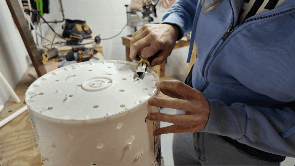 cutting plastic