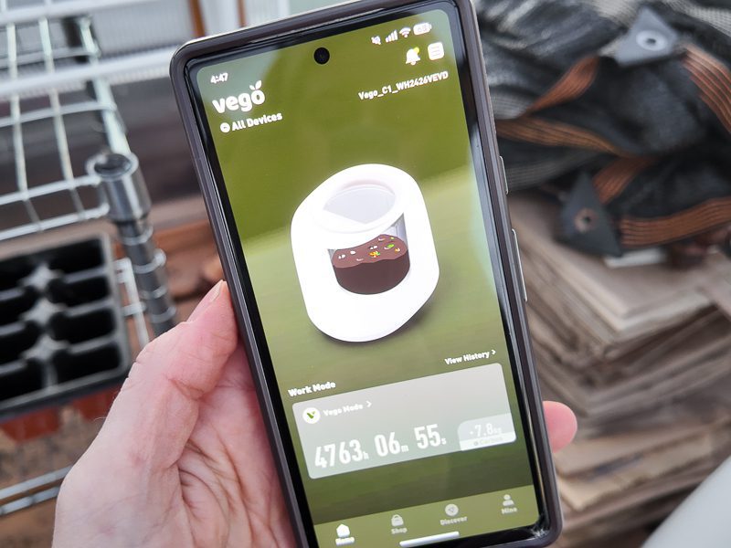 vego countertop composter app