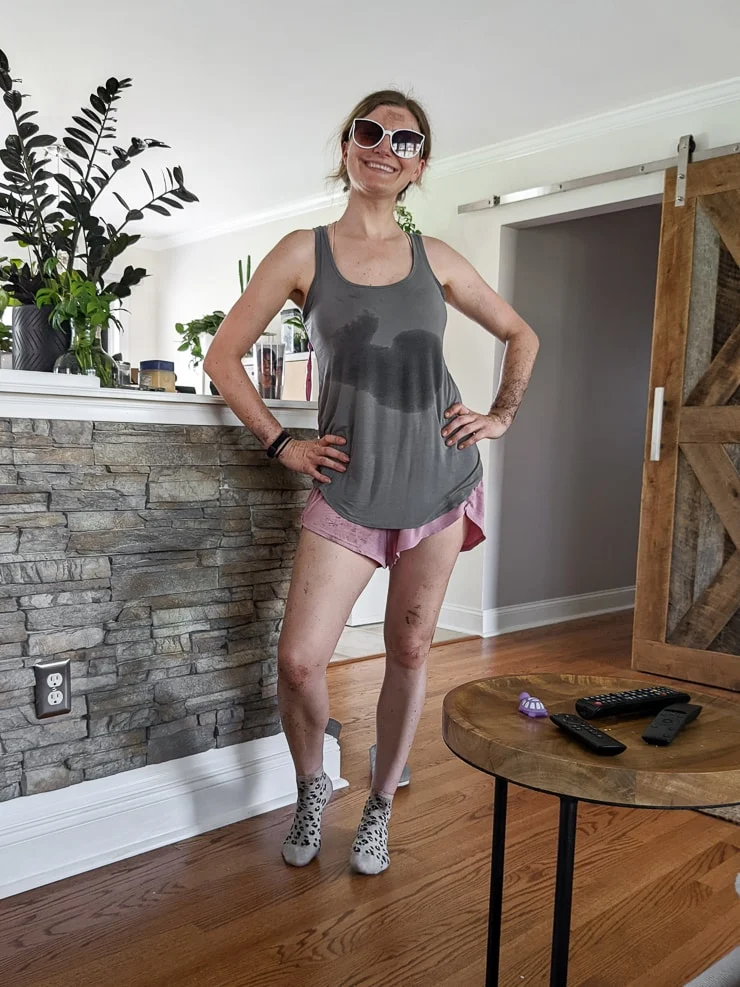 sweaty woman