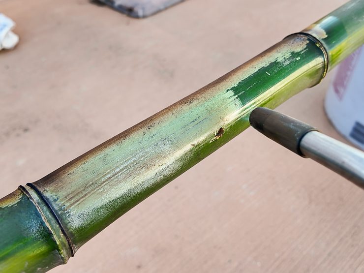 fire curing bamboo