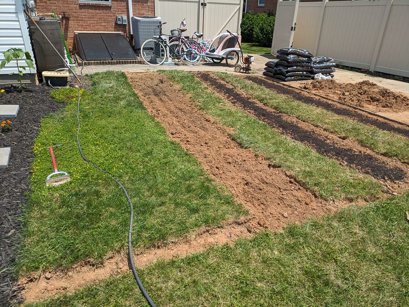 converting grass to a garden